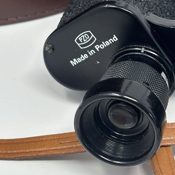 PZO Binoculars LP6x30 Vintage Poland Rare Army Militaria Cold War Leather Case - Picture 4 of 14